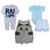 Kit Bebê 4 Pçs Body Macacão Curto e Longo e Short Bebê Promo Azul