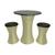 Kit Bistro + 2 Banqueta Taça Design Elegante Diversas Cores BEGE CASTANHA 012