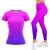 Kit Blusa Feminina Academia Dry Degrade Calca Legging Cos Alto Fitness Suplex Caminhada Treino Azul lilás