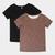 Kit Blusas Avanzi Gola Careca 2 Peças Feminina Preto, Marrom