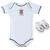 Kit body e pantufa torcida baby corinthians bebê oficial Branco