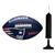 Kit Bola de Futebol Americano Wilson NFL New England Patriots + Bomba de Ar Marinho