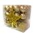 Kit Bolas de Natal e Enfeites para Arvore Pinheiro Completo Dourado