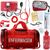 Kit Bolsa Cores Aparelho Pressao Esfigmomanometro Medidor Enfermagem Premium Vermelho