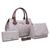 Kit Bolsa Croco Social Grande Feminino e Bolsa Pequena Festa Prática e Carteira Versátil Branco