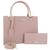 Kit  Bolsa Feminina Castelo Tote + Carteira Feminina Alice Monteiro Casual Rosa