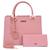 Kit Bolsa Feminina Tote Castelo + Carteira  Rosa