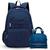 Kit Bolsa Lancheira Feminina Transversal Termica E mochila Presente Luxo Viagem Passeios Comidas Quentes Frias Academia Azul