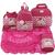 Kit bolsa maternidade 5 peças urso chevron menina + saída maternidade Pink