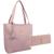kit bolsa transversal feminina com carteira combo bag Rosa