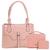 Kit Bolsas Femininas Transversal Alça De Mão Baú Tote De Ombro Rosa