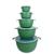 Kit Bowl Plásticos 5 Peças com Tampa Bacia e Potes Multiuso 3761 Plasticos MB Verde