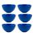 Kit Bowl Tigelas 6un Caldos Sobremesa Sopas 350ml Porcelana Azul turquesa