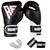 Kit Boxe Treino Kickboxing Luva Bandagem Bucal Round Fight Preto