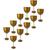 KIT C/10 Taças de Gin Acrílico Para Drinks 480ml Coloridas dourado