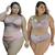 Kit C/ 2 Conjuntos Plus Size Conforto Sutia Delicado Renda Bege