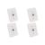 Kit C/4 - Conjunto Radial Pollar 1402025 1Tomada Fone Rj45 Branco