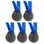 Kit C/5 Medalhas de Ouro Prata ou Bronze Honra ao Mérito C/Fita Azul 40mm Bronze