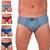 Kit C/6 Cueca ALGODAO 4 Agulhas SLIP Comum Lisa Basica Confortavel Revenda Variadas