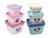 Kit C/ 6 Potinhos Porta Lanche Infantil Frutinha Marmita Minnie e Mickey Baby