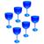 KIT C/6 Taças de Gin Acrílico Para Drinks 480ml Coloridas Azul Marinho