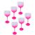 KIT C/6 Taças de Gin Acrílico Para Drinks 480ml Coloridas rosa