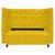 Kit Cabeceira e Calçadeira Baú Casal Everest P02 140 cm para cama Box Corano - Doce Sonho Móveis Amarelo