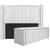 Kit Cabeceira e Calçadeira Baú King Minsk P02 195 cm para cama Box Sintético - ADJ Decor Branco