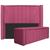 Kit Cabeceira e Calçadeira Baú Queen Minsk P02 160 cm para cama Box Sintético - Amarena Móveis Pink