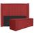 Kit Cabeceira e Calçadeira Baú Queen Minsk P02 160 cm para cama Box Sintético - Amarena Móveis Vermelho