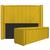 Kit Cabeceira e Calçadeira Baú Solteiro Minsk P02 90 cm para cama Box Sintético - Amarena Móveis Amarelo