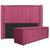 Kit Cabeceira e Calçadeira Baú Solteiro Minsk P02 90 cm para cama Box Sintético Pink - Amarena Móveis Pink