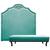 Kit Cabeceira e Calçadeira Casal Orlando P02 140 cm para cama Box Suede - Amarena Móveis Azul Tiffany