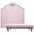 Kit Cabeceira e Calçadeira King Orlando P02 195 cm para cama Box Corano - ADJ Decor Rosa Bebê