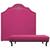 Kit Cabeceira e Calçadeira Solteiro Orlando P02 90 cm para cama Box Suede - ADJ Decor Pink
