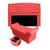 Kit Cabeceira Geovana + Calçadeira Baú Veneza King Size 195cm Suede - Ecotec Decor Vermelho