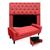 Kit Cabeceira Mirage + Calçadeira Baú Felix Queen Size 160cm Suede - Ecotec Decor Vermelho