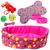 Kit Cachorro Cama Europa + Brinquedo de Cachorro + Bebedouro para Cachorro + Saquinho para coco + Tapetinho ROSA