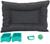 Kit Cachorro Gato Cama Caminha Futon Coleira Brinquedo Comedor Pequeno Verde com Preto