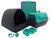 Kit Cachorro Gato Cama Caminha Iglu Sanitário Brinquedo Médio Verde com Preto