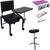 Kit Cadeira Manicure Pedicure Estética Cirandinha + Apoio De Pé Tripé + Estufa Esterilizadora Mini Colors Odontécnica - Mbm Decor PRETO / PRETO / ROSA