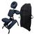 Kit Cadeira Quick Massage Legno Portátil Dobrável Shiatsu Black e Bolsa Transporte Azul Escuro
