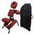 Kit Cadeira Quick Massage Legno Portátil Dobrável Shiatsu Black e Bolsa Transporte Bordô