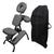 Kit Cadeira Quick Massage Legno Portátil Dobrável Shiatsu Black e Bolsa Transporte Cinza