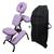 Kit Cadeira Quick Massage Legno Portátil Dobrável Shiatsu Black e Bolsa Transporte Lilás