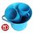 Kit café suporte para filtro + 4 xicaras 50ml rosa/azul/tiffany Azul