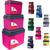 Kit Caixa térmica Cooler 7,5L + 15L + 30L Alça Tampa bandeja FloripaUnitermi Cerveja Praia Churrasco Rosa