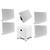 Kit Caixas de Embutir e Subwoofer Ativo Cube Modern 8" Bivolt AAT ELEGANCE 8" 5.1 Branco