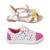 Kit Calçado Infantil Feminino Tênis Casual Menina E Sandália Bco, Pink