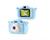Kit Câmera Infantil Digital + Cartão De Memoria Fotos Filma Grava Lançamento Infantil Azul